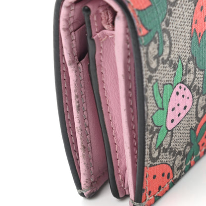 Gucci GG Supreme Monogram Strawberry Card Case 12 of 12