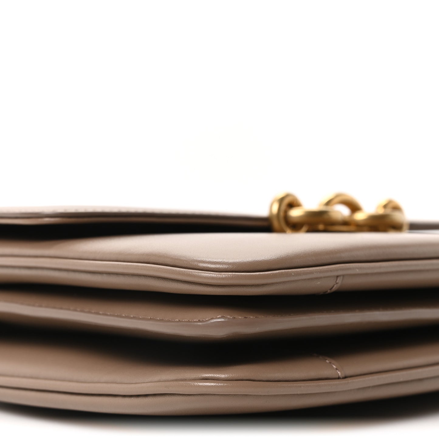 Smooth Calfskin Le Maillon Satchel Taupe