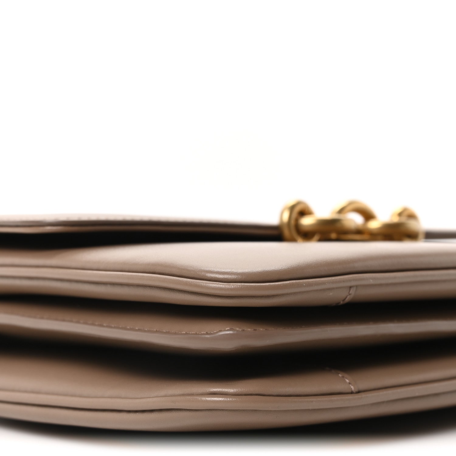 Saint Laurent Smooth Calfskin Le Maillon Satchel Taupe 9 of 10