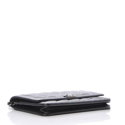Chanel Caviar Quilted Boy Wallet On Chain WOC Black 4 of 11