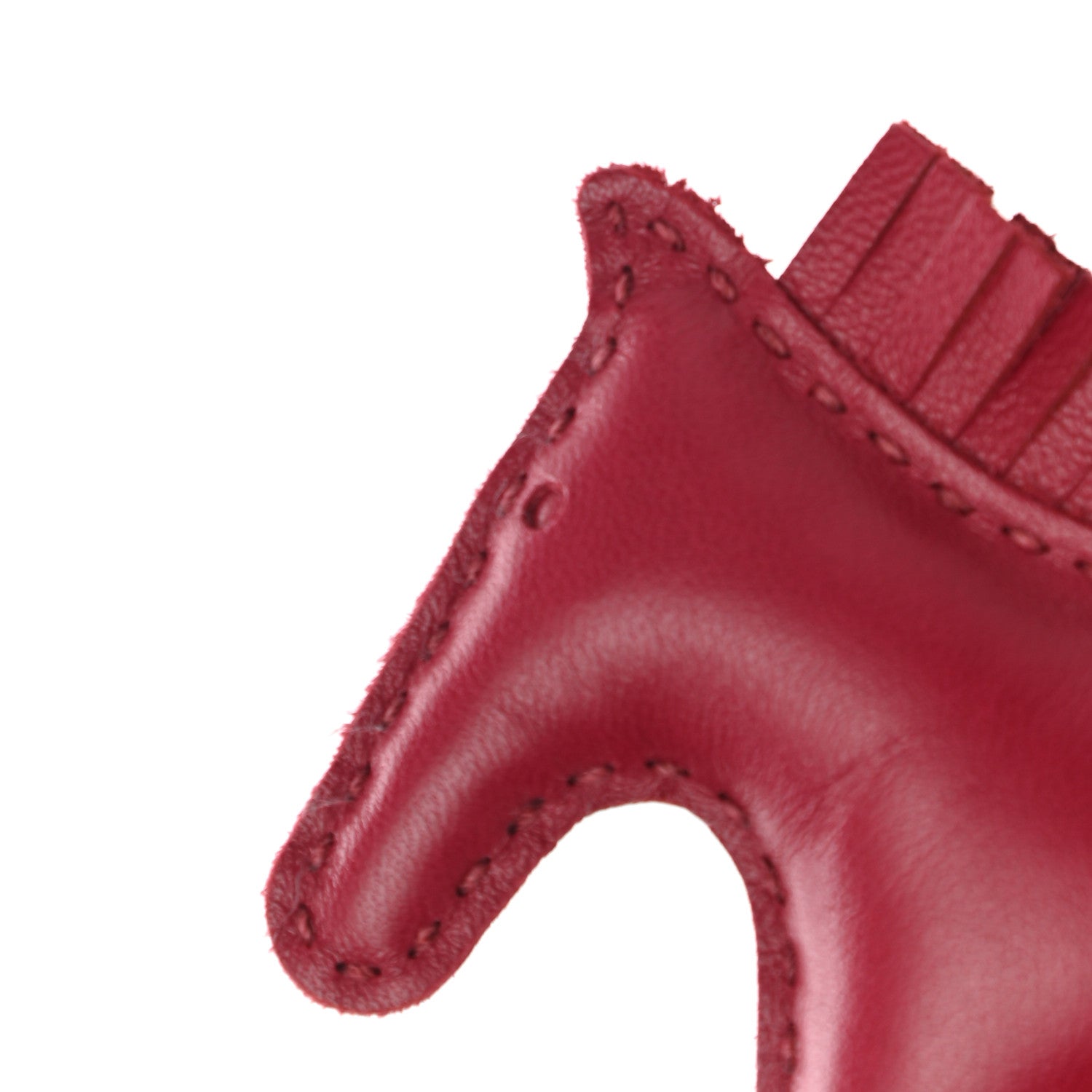 Hermes Milo Lambskin Grigri Rodeo Horse Bag Charm PM Rubis 5 of 5