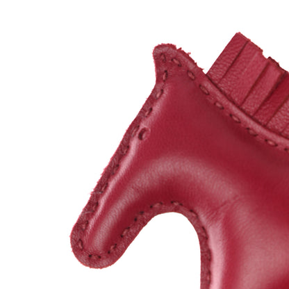 Hermes Milo Lambskin Grigri Rodeo Horse Bag Charm PM Rubis 5 of 5