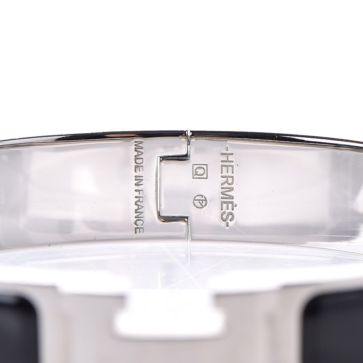 Enamel Narrow Clic Clac H Bracelet GM Black