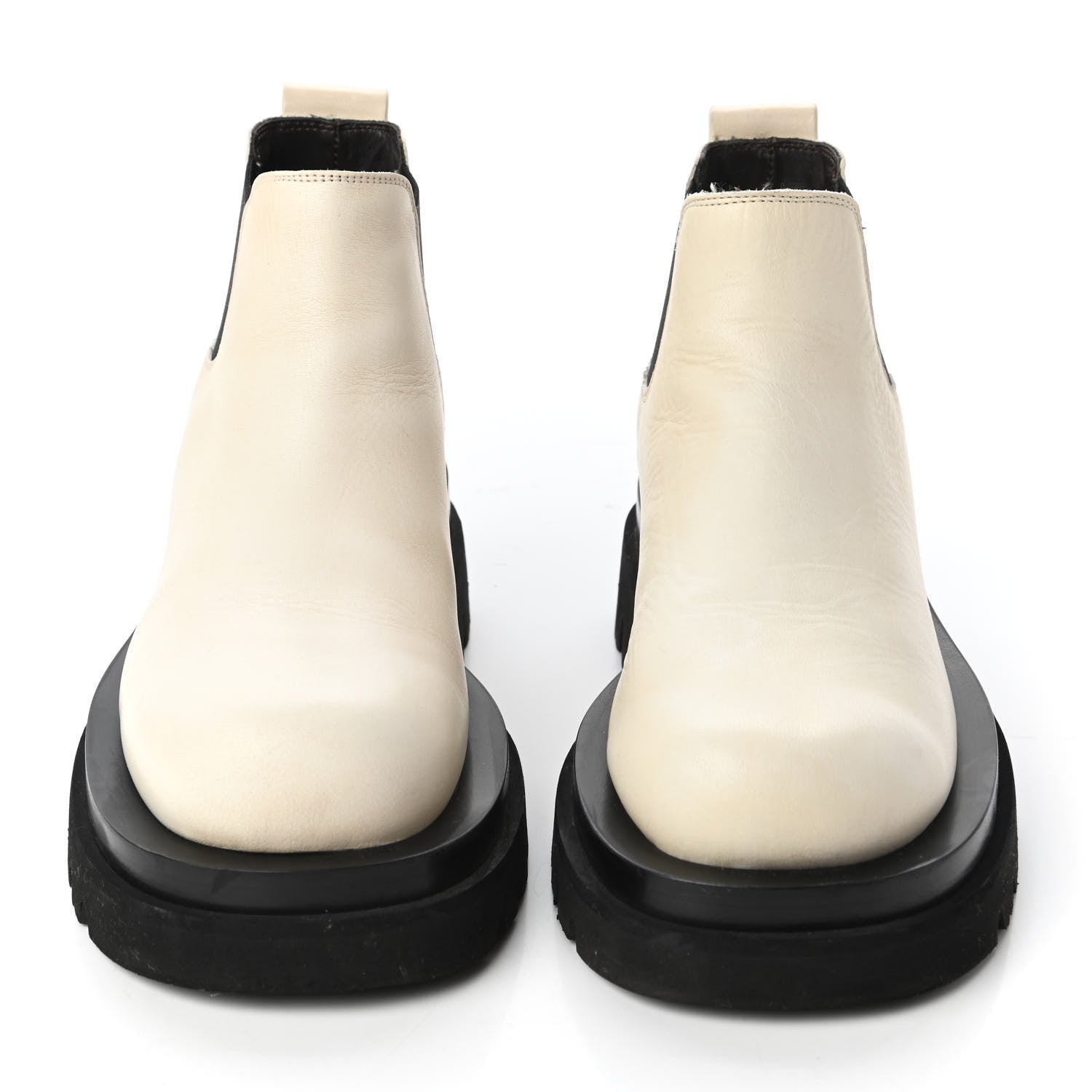 Bottega Veneta Calfskin The Lug Cropped Chelsea Boots 36 Sea Salt 2 of 9