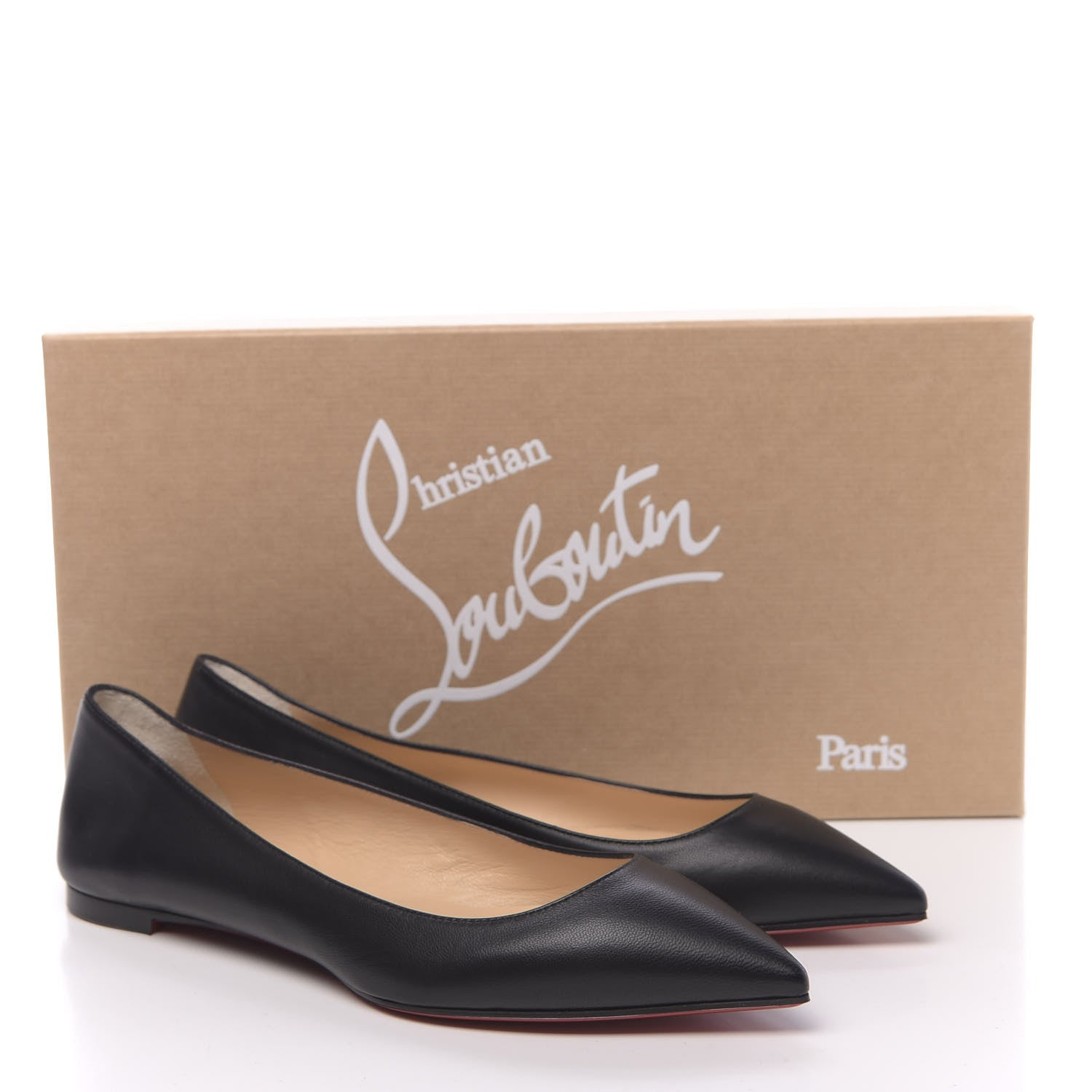 Christian Louboutin Shiny Nappa Ballalla Flats 37 Black 8 of 8