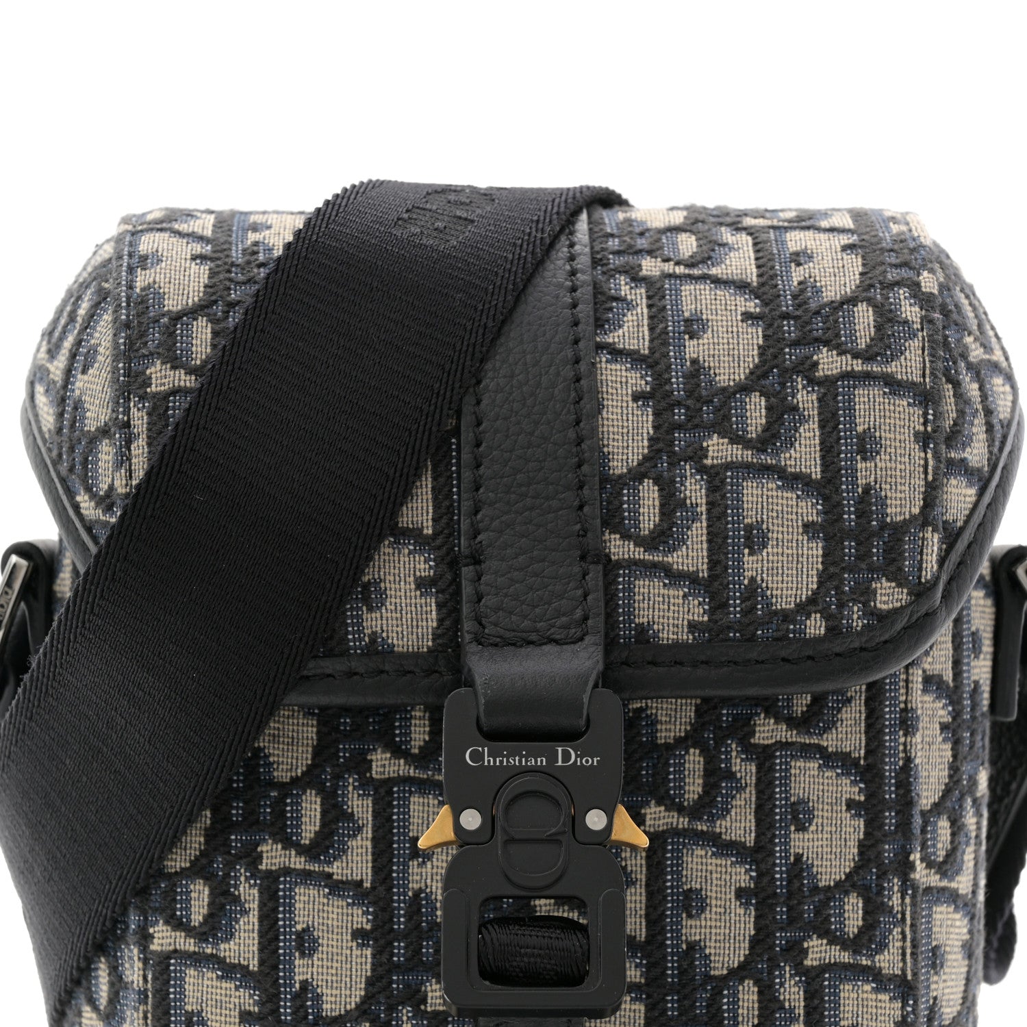 Christian Dior Oblique Vertical Mini Messenger Flap Blue 7 of 10