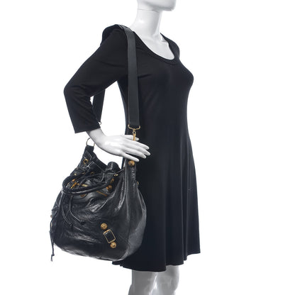 Balenciaga Agneau Giant 21 Gold Hardware Pompon Black 2 of 8