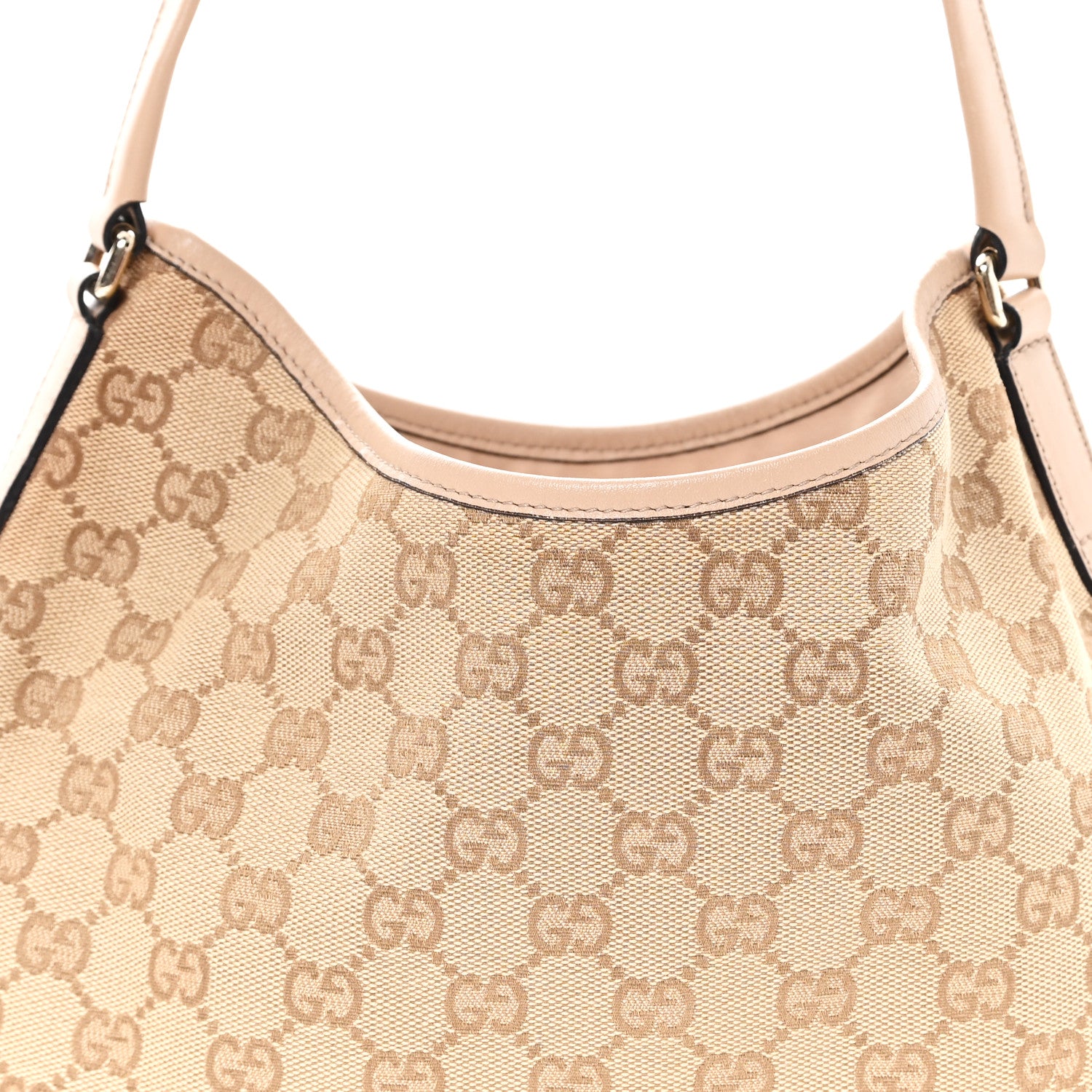 Gucci Monogram Medium New Britt Hobo Beige 9 of 13