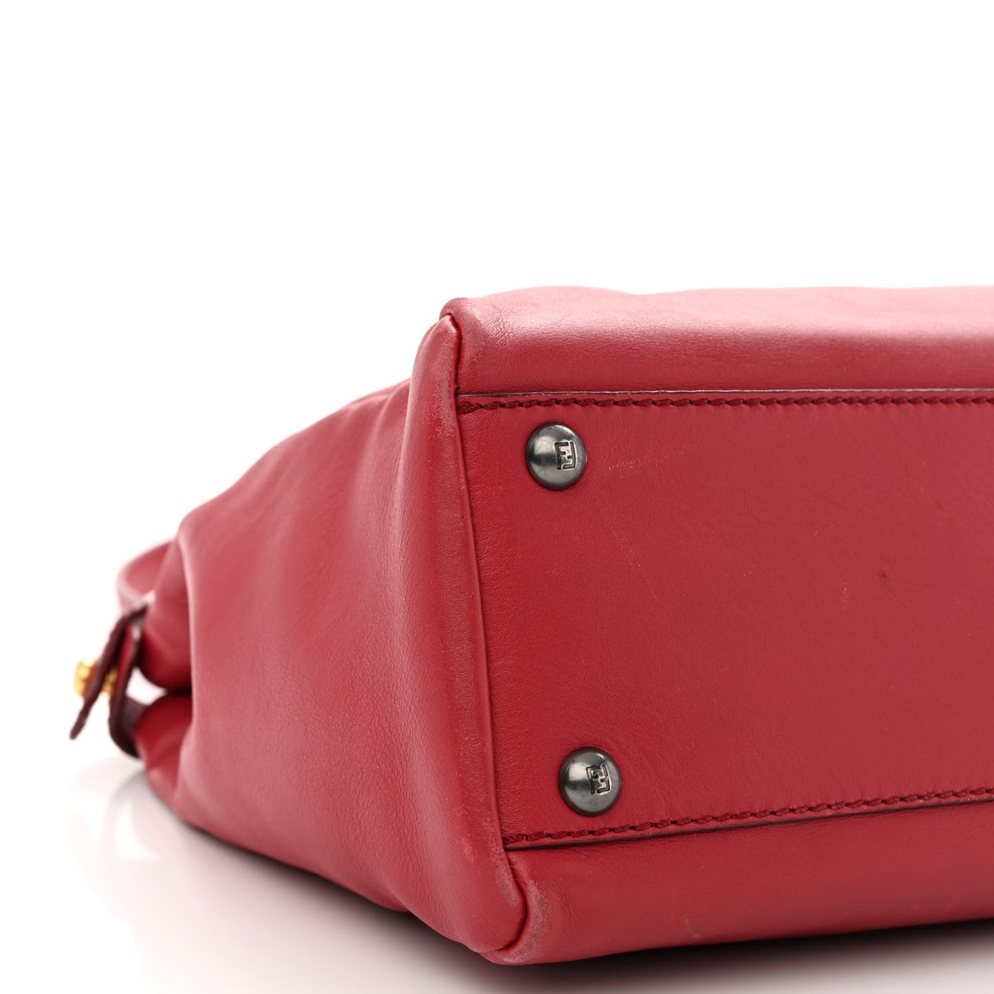 Vitello Suede Medium Peekaboo Iconic Satchel Rubino Peonia