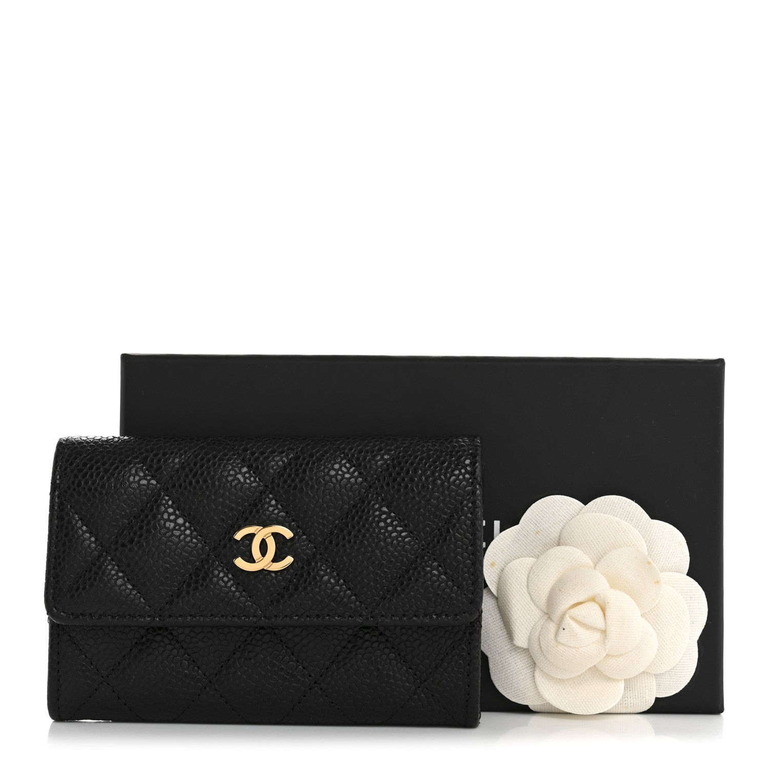 Chanel Caviar Quilted Flap Card Holder Black 9 of 9
