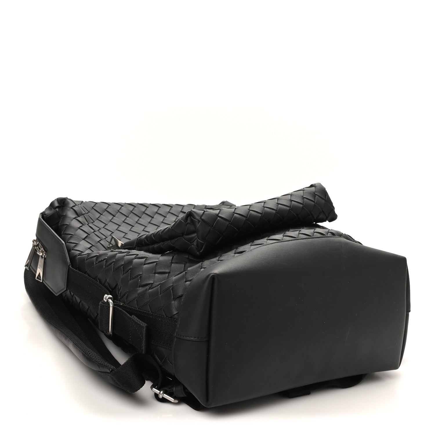 Bottega Veneta Calfskin Intrecciato Hydrology Backpack Black 4 of 9