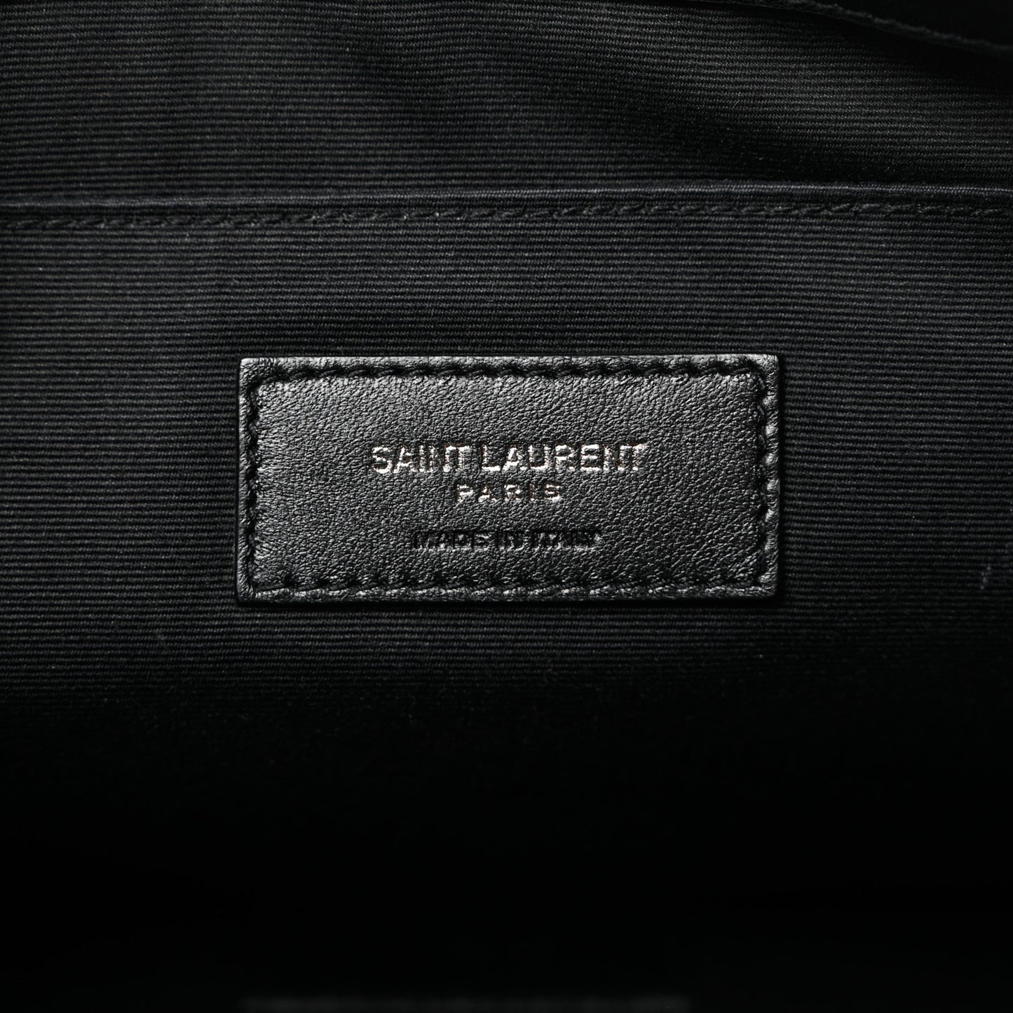 Linen Canvas Rive Gauche Zipped Pouch Black