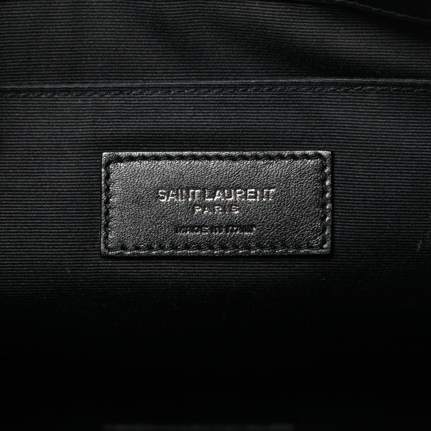 Saint Laurent Linen Canvas Rive Gauche Zipped Pouch Black 7 of 7