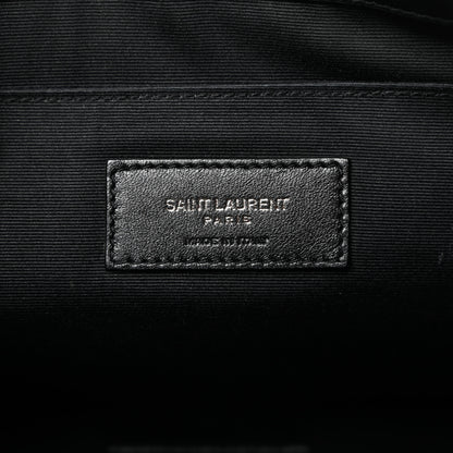 Saint Laurent Linen Canvas Rive Gauche Zipped Pouch Black 7 of 7