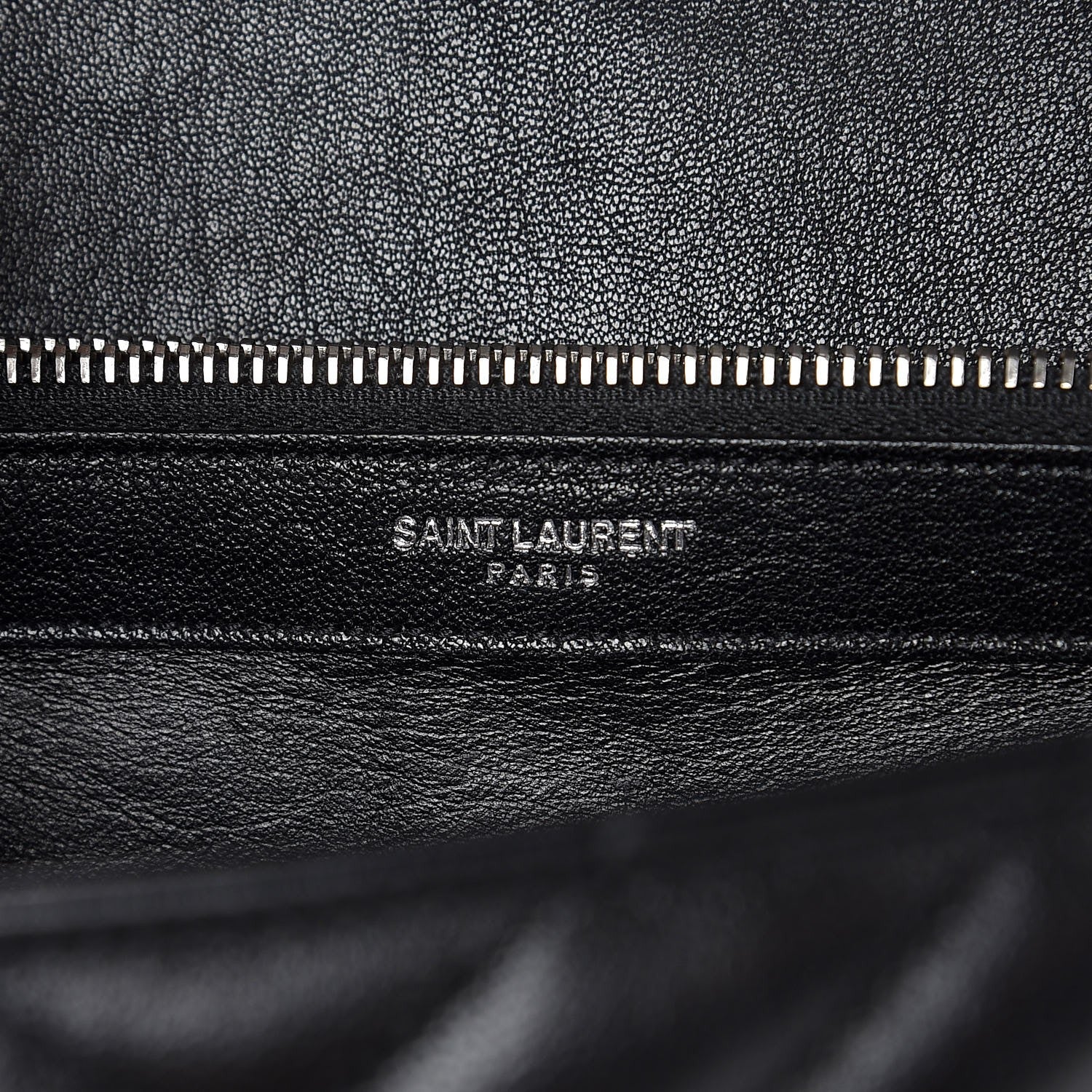 Saint Laurent Sheepskin Matelasse Chevron Monogram Large College Satchel Black 7 of 11