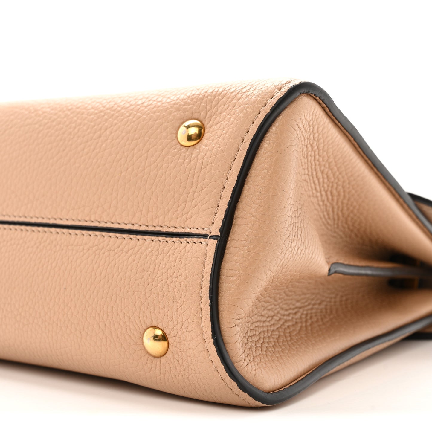 Calfskin Small Margot Top Handle Satchel Almond