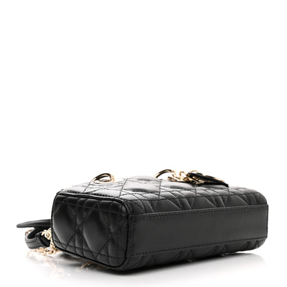 Christian Dior Lambskin Cannage Micro Lady D-Joy Black 4 of 10