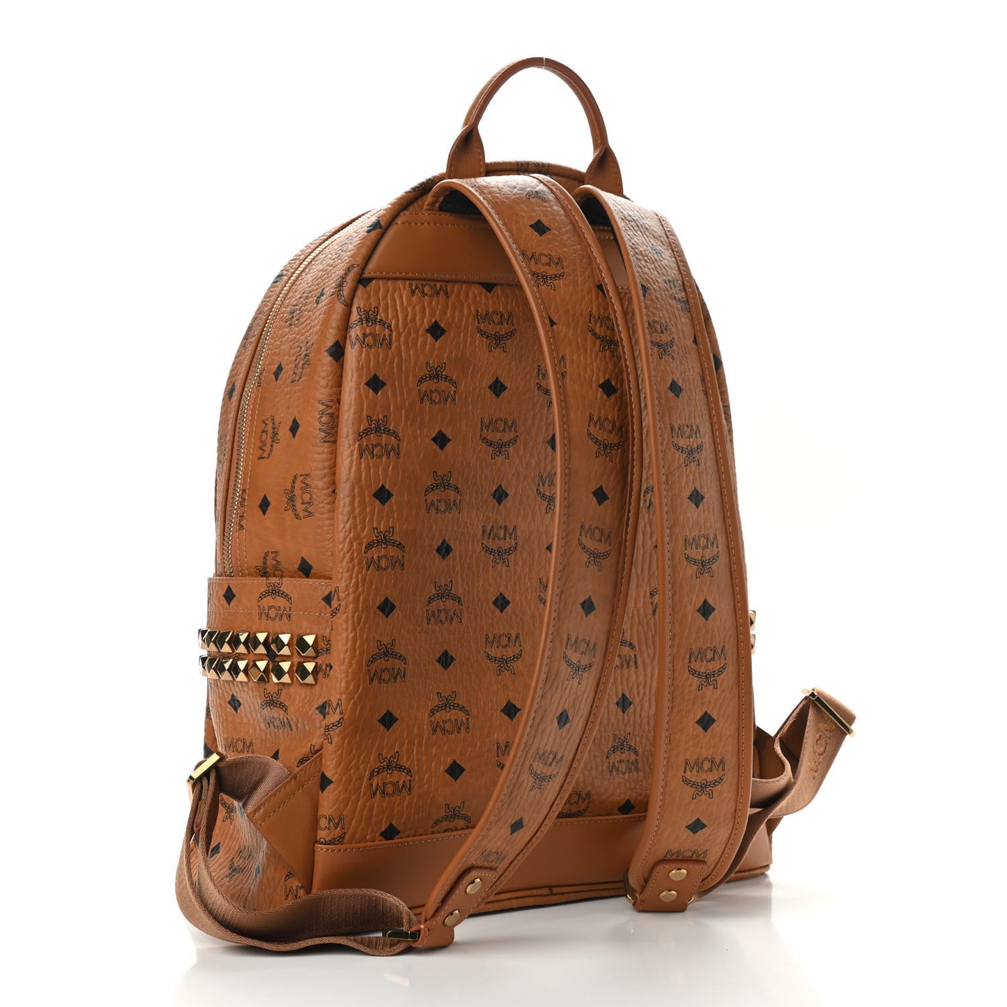Visetos Medium Side Studs Stark Backpack Cognac