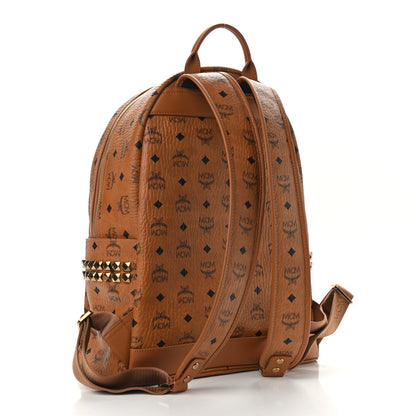 MCM Visetos Medium Side Studs Stark Backpack Cognac 3 of 9
