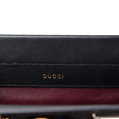 Gucci Smooth Calfskin Diagonal Striped Small Zumi Top Handle Bag Black Beige 6 of 10