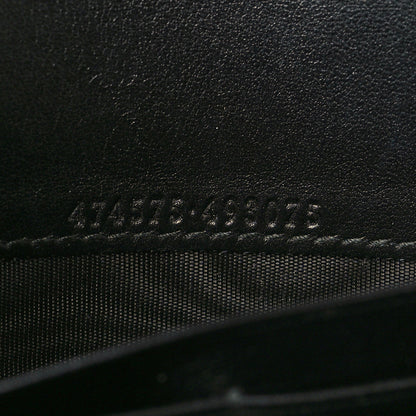 Gucci Calfskin Matelasse GG Marmont Chain Wallet Black 6 of 10
