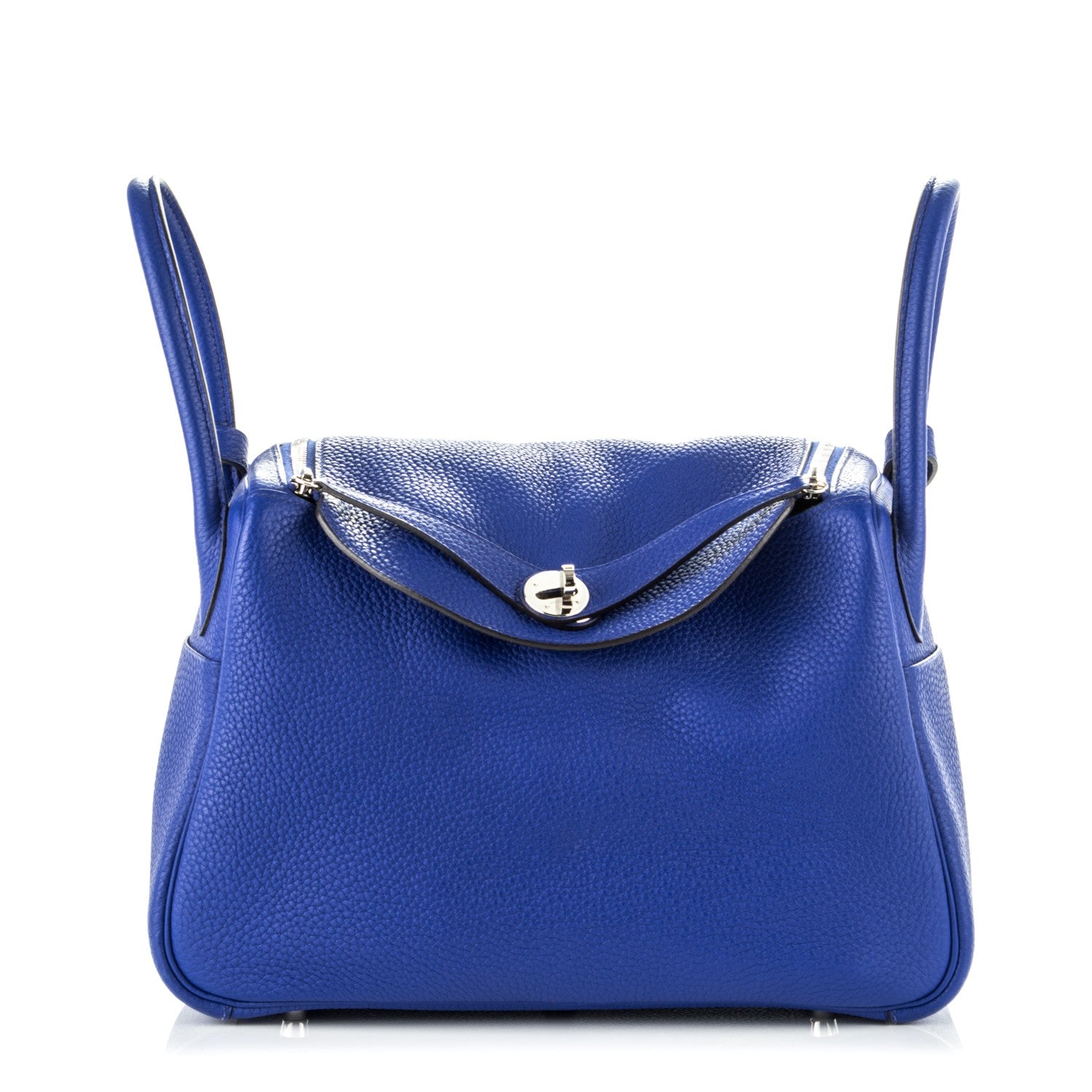 Hermes Taurillon Clemence Lindy 30 Bleu Electrique 1 of 7
