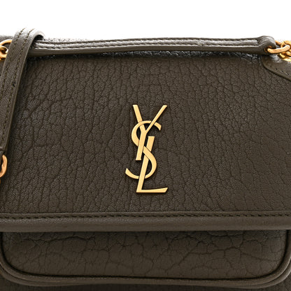 Saint Laurent Grained Lambskin Monogram Mini Niki Chain Satchel Light Musk 8 of 11