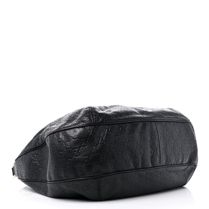 Gucci Guccissima Large New Ladies Web Hobo Black 4 of 14