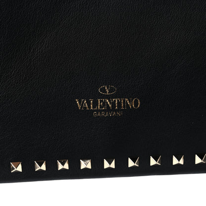 Valentino Garavani Vitello Oversized Rockstud Zip Wristlet Pouch Black 11 of 11