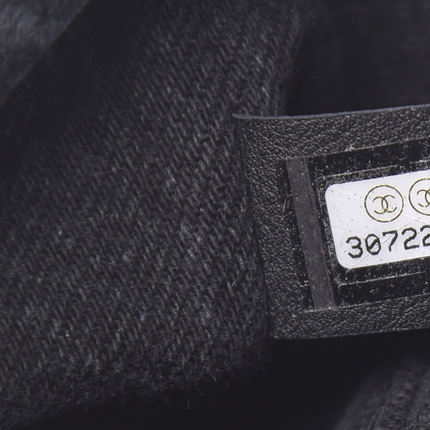 Denim CC Quilted Mini Square Flap Black