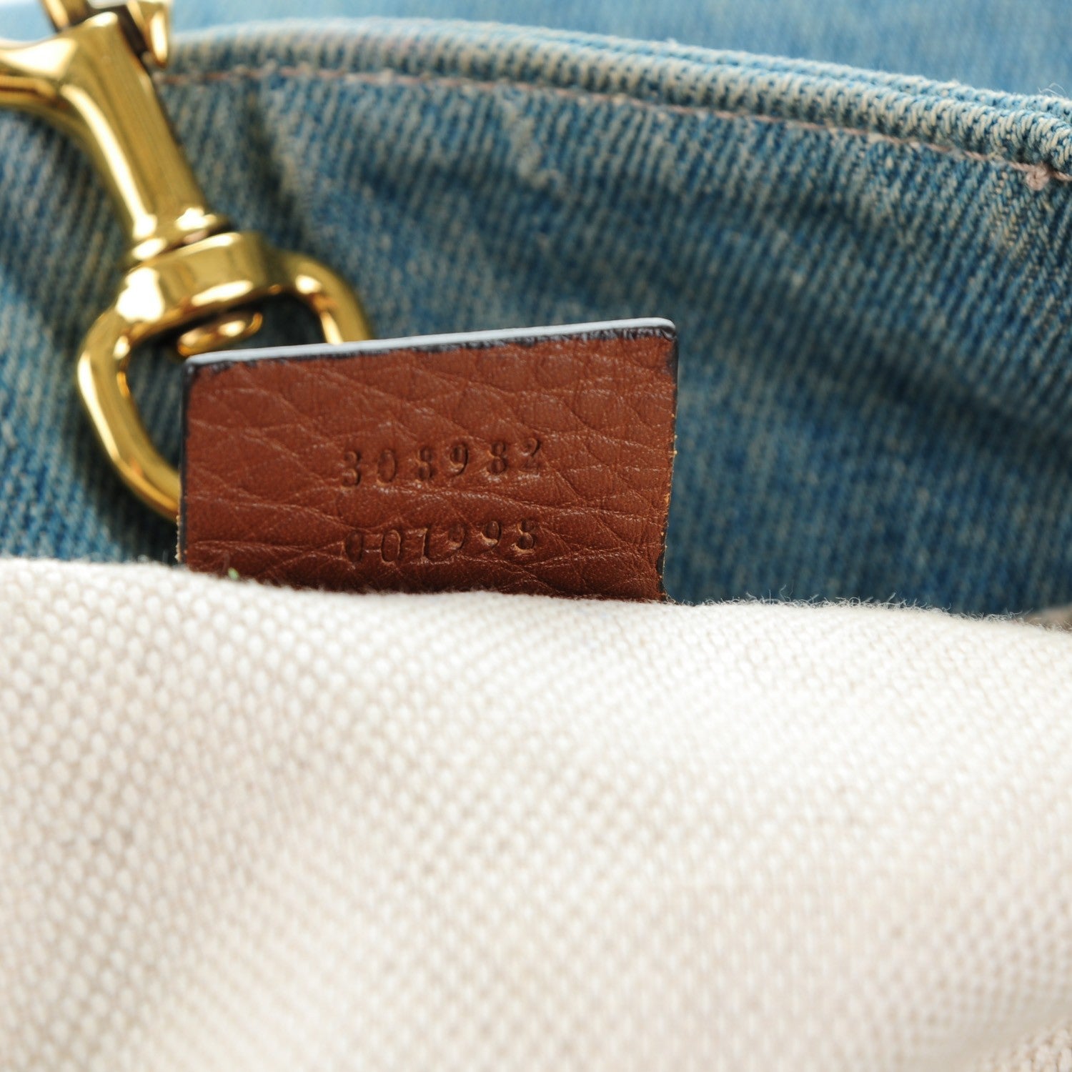 Gucci Denim Medium Soho Chain Shoulder Bag Blue 8 of 8
