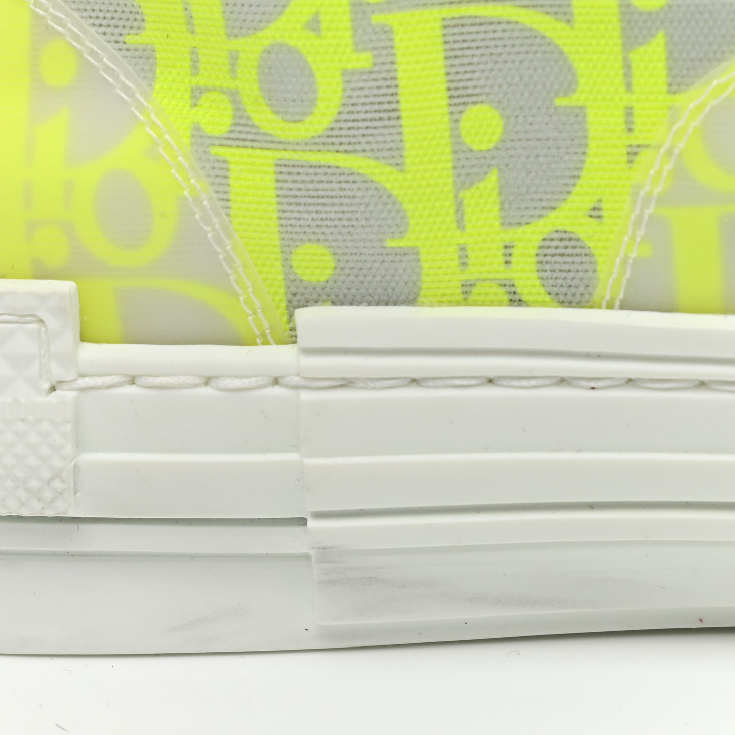 Technical Canvas Oblique Mens B23 High Top Sneakers 44 Yellow