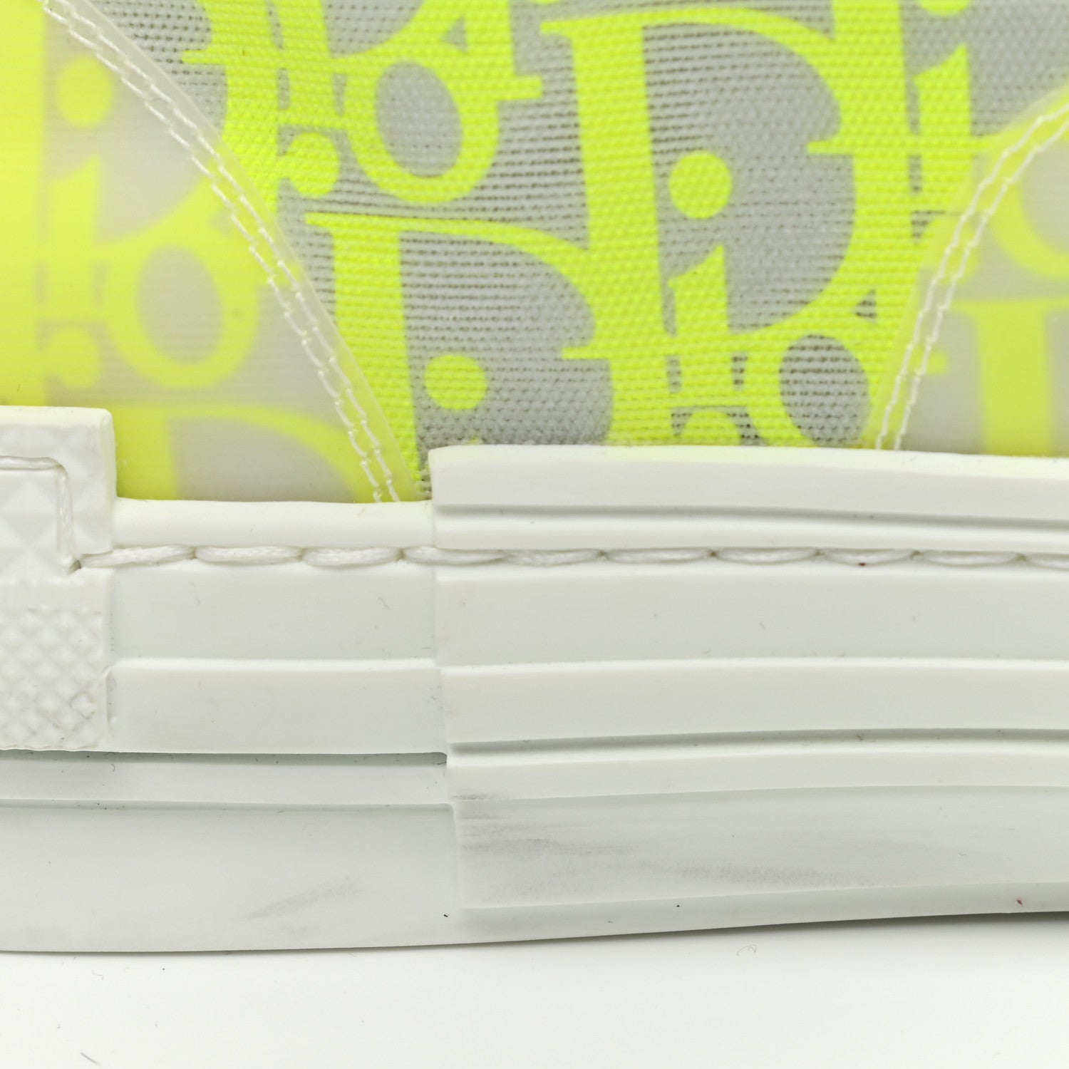 Christian Dior Technical Canvas Oblique Mens B23 High Top Sneakers 44 Yellow 8 of 13