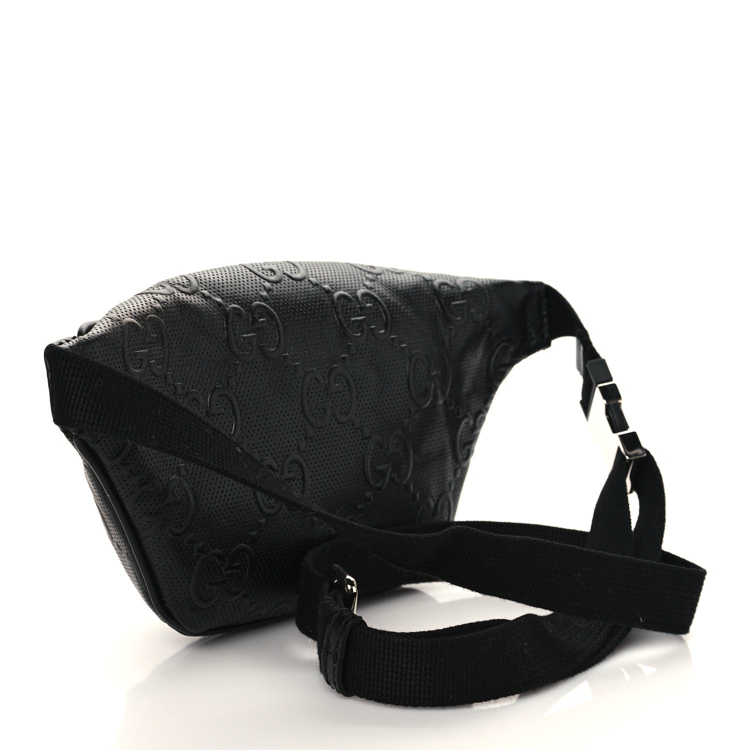 Gucci Calfskin GG Tennis Embossed Belt Bag Black 3 of 7