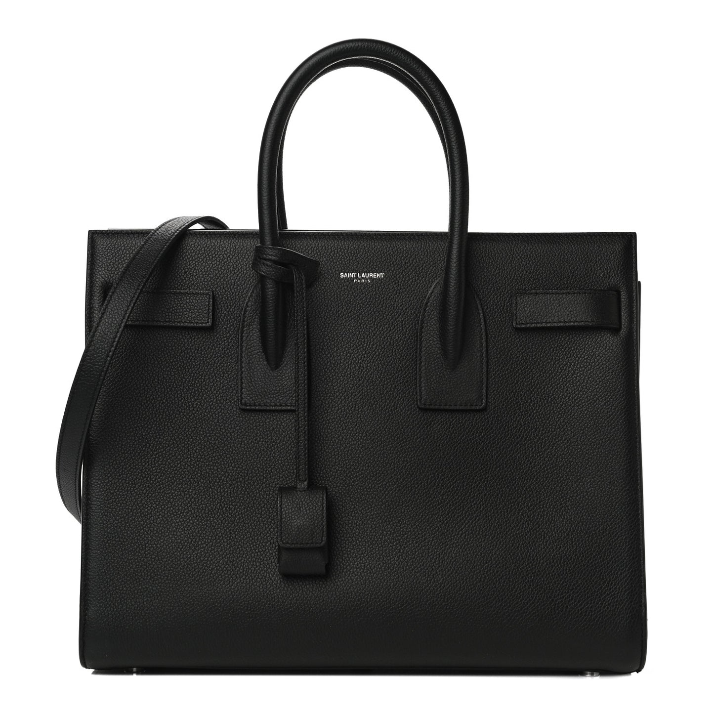 Grained Calfskin Small Sac De Jour Black