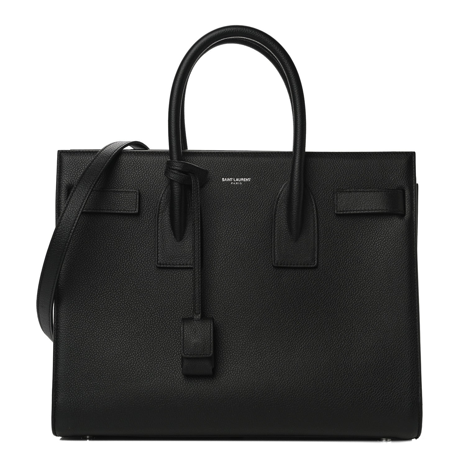 Saint Laurent Grained Calfskin Small Sac De Jour Black 1 of 9
