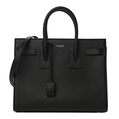 Saint Laurent Grained Calfskin Small Sac De Jour Black 1 of 9