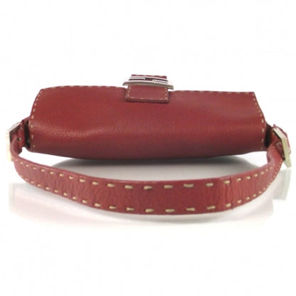 Fendi Leather Selleria Baguette Red 7 of 11