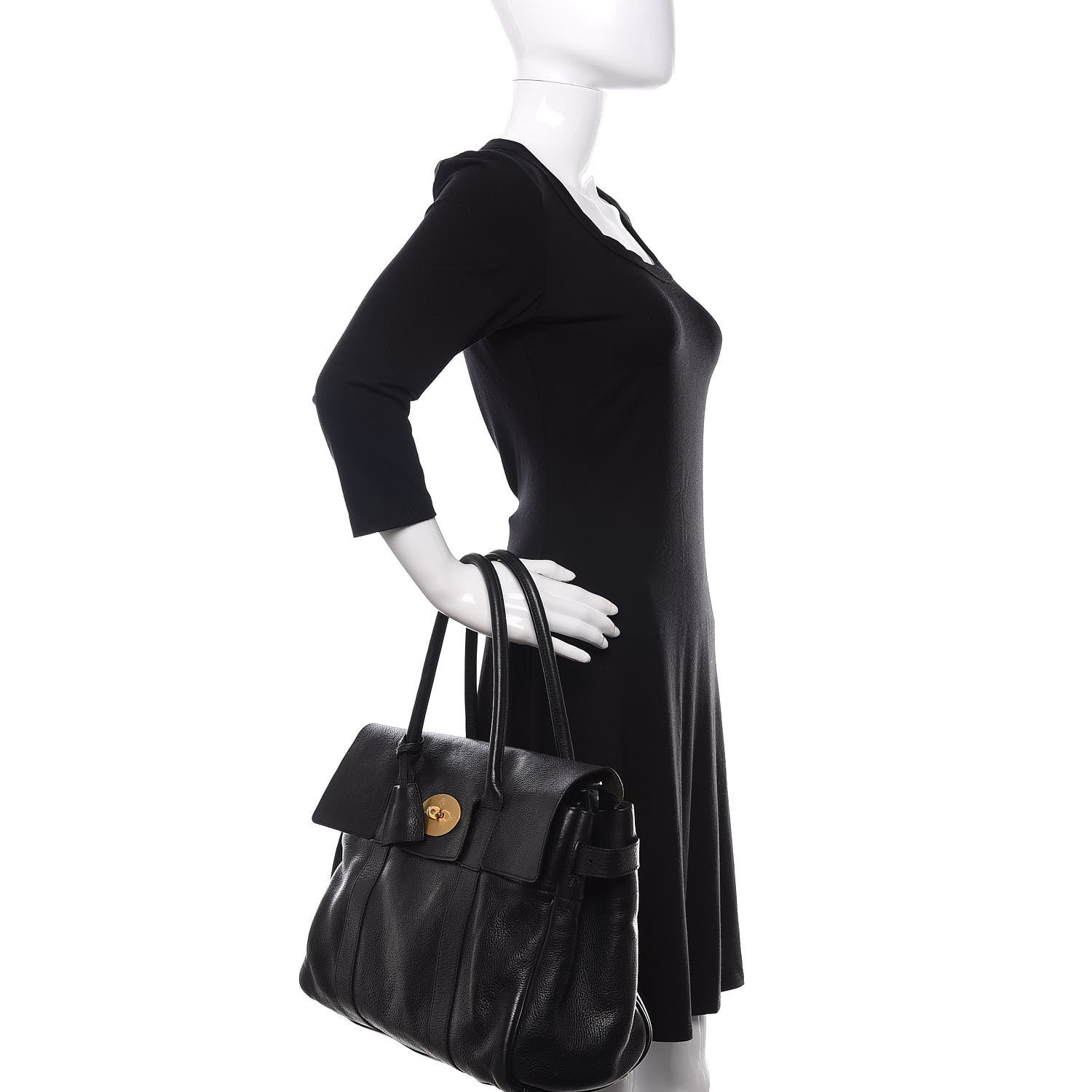 Mulberry Natural Leather Bayswater Black 2 of 10