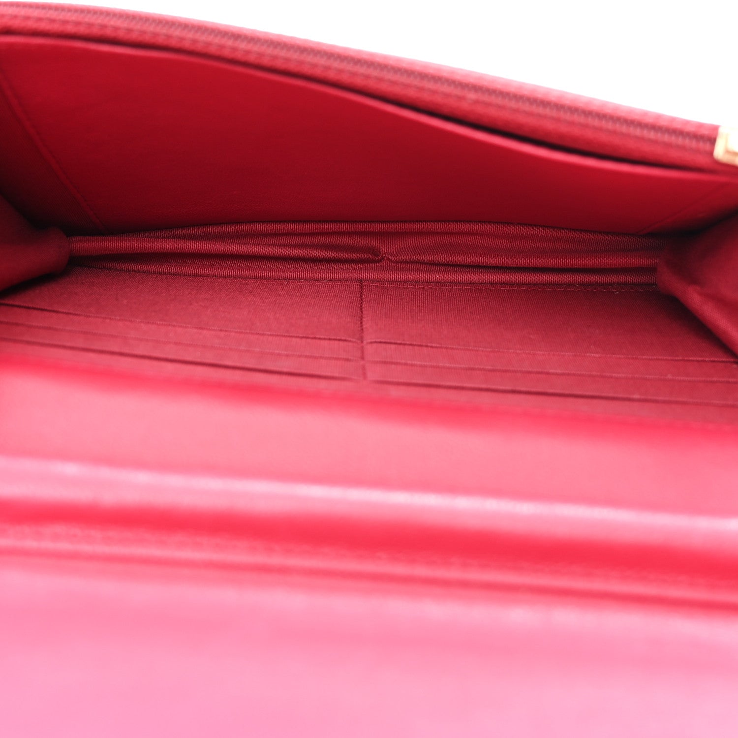 Chanel Sheepskin Chevron Quilted Vintage Mademoiselle Wallet On Chain WOC Dark Pink 5 of 13