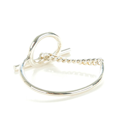 Hermes Sterling Silver Croisette Bracelet S 3 of 5