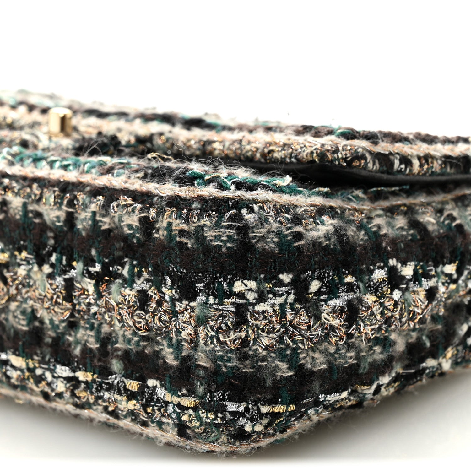 Chanel Tweed Braid Medium Flap Turquoise Multicolor 10 of 11