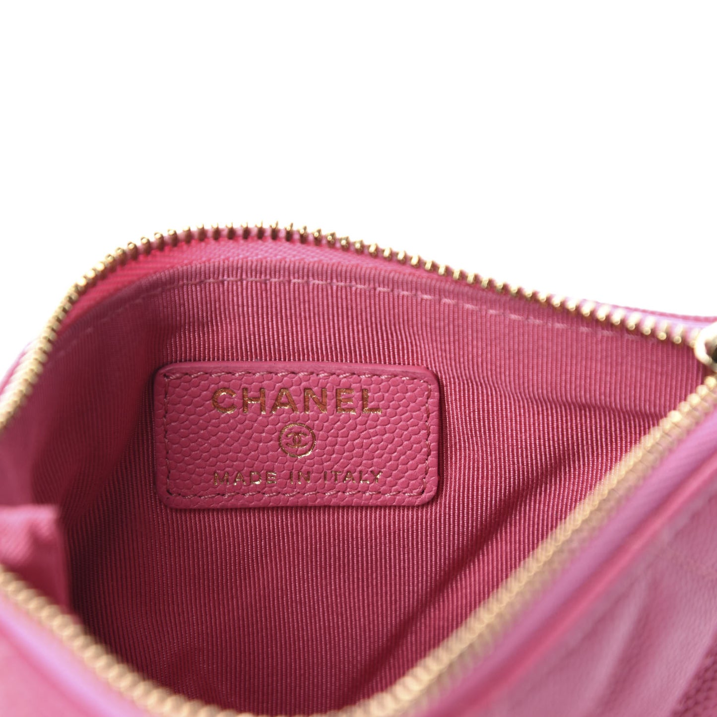 Caviar Quilted Small Cosmetic Case Pink