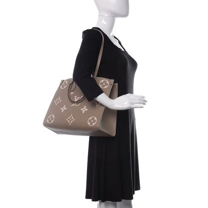 Louis Vuitton Empreinte Monogram Giant Onthego MM Tourterelle Creme 2 of 11