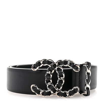 Chanel Calfskin CC Chain Belt 80 32 Black 1 of 7