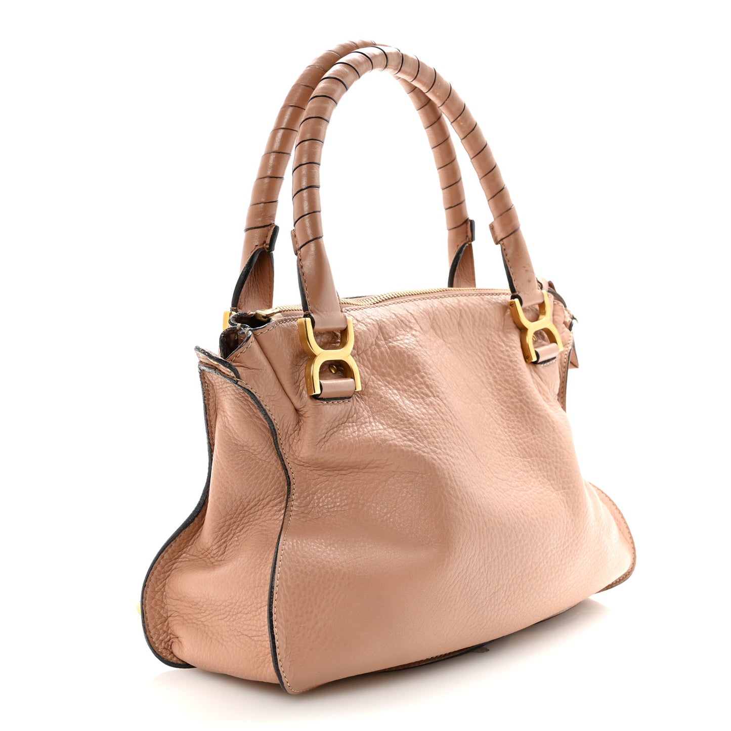 Calfskin Medium Marcie Satchel Anemone Pink