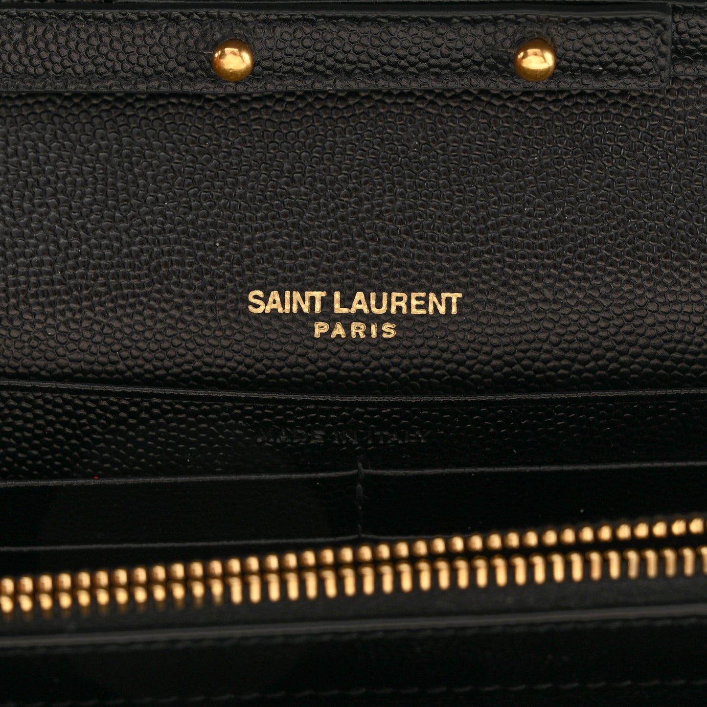 Grain De Poudre Matelasse Chevron Monogram Chain Wallet Black
