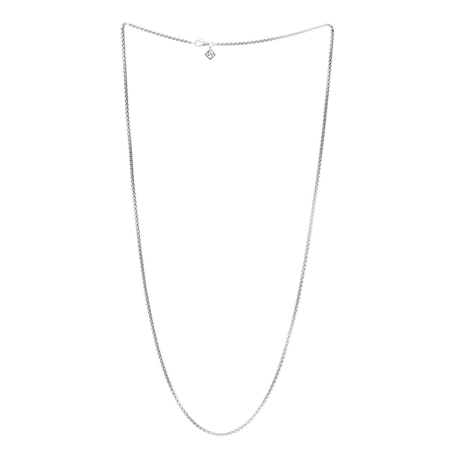 David Yurman Sterling Silver 14K Yellow Gold 2.7mm Small Box Chain Necklace 32" 3 of 5