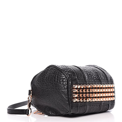 Alexander Wang Pebbled Lambskin Rockie Black Rose Gold Hardware 4 of 11