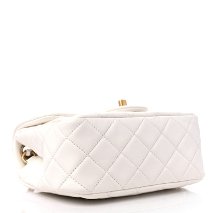 Chanel Lambskin Quilted Mini Pearl Crush Flap White 4 of 10